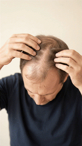 Part dry hair